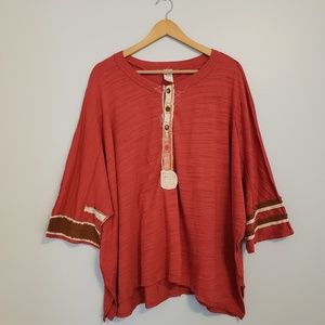 Free People Jersey Inspired Oversized Tee Size S